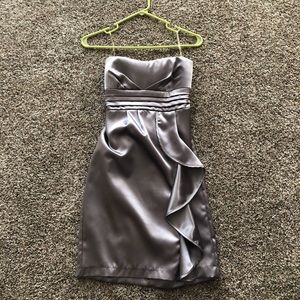 Silver Mini Formal Dress